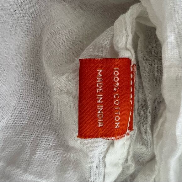 Oliphant Roll Sleeve Dress Stone Gray Stripe Print Size Large - Picture 14 of 16